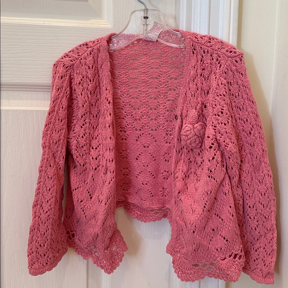 April Cornell Pink Knit Sweater